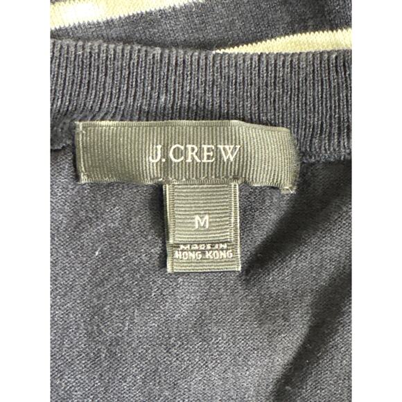 J. Crew Women's Striped Navy White Button Front Cardigan Size M - Picture 3 of 7